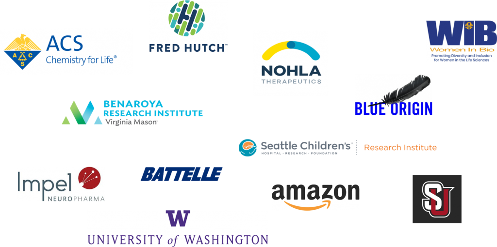 logos of companies that have supported Seattle AWIS.